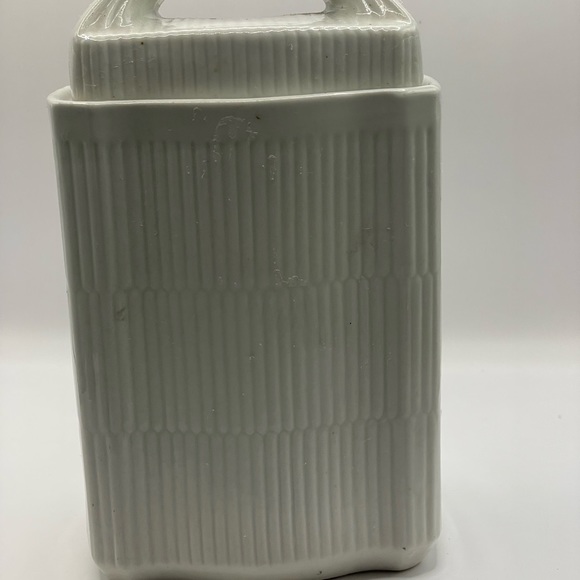 Extremely RARE 1920's French Vintage Porcelin box or Canister with Lid Antique - Picture 5 of 12